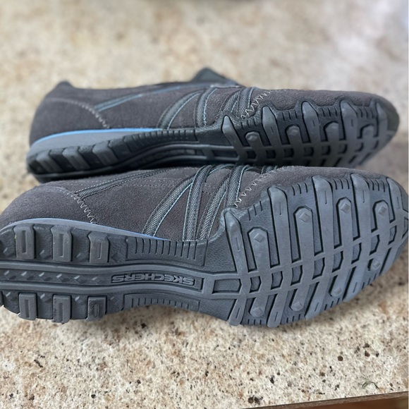Skechers Womens Sz 9 Bikers Lite Relive Gray/Blue Slip On Casual/Athletic Shoes - Picture 3 of 9